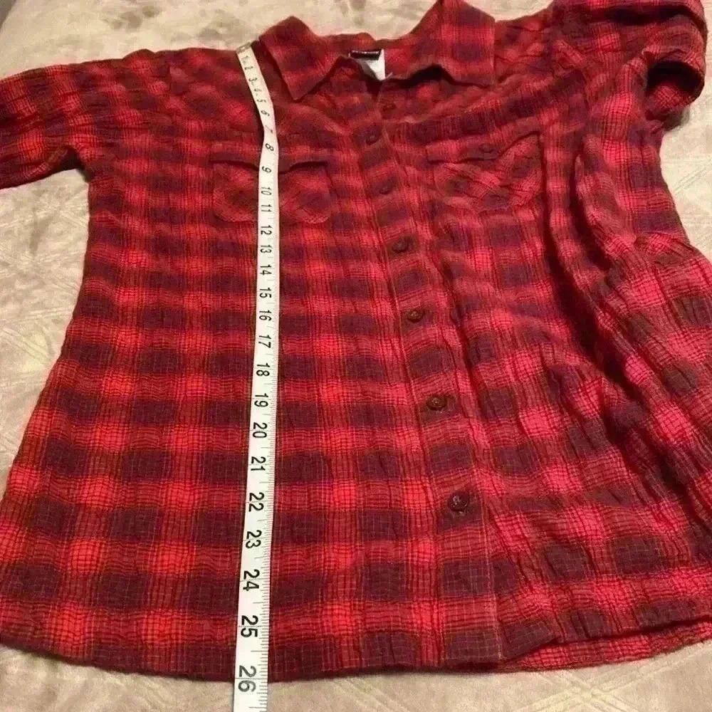 Patagonia Woman’s Red & Black Plaid Cotton Long Sleeve Button Front Shirt Size 4 - Picture 9 of 9